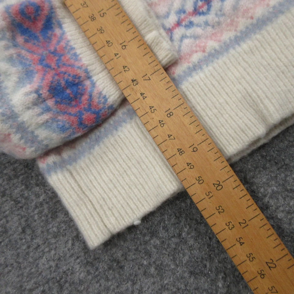 Suéter para mujer Vineyard Vines XS rosa azul Fair Isle lana cachemir suéter Foto 4 de 4