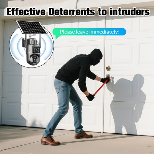 4PCS Solar Battery Powered Wireless WiFi Outdoor Pan/Tilt Home Security Camera - Picture 9 of 12