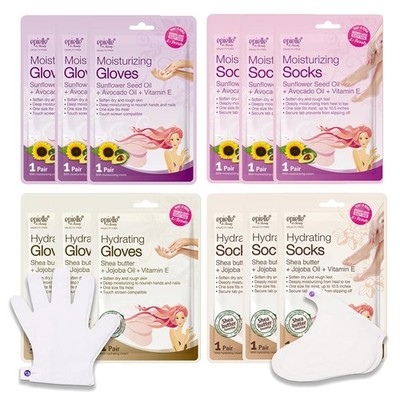 Hydrating Hand & Foot Masks, Soften Dry Skin, Spa Gift Set