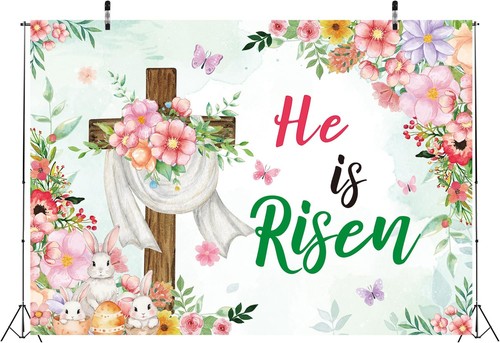 Easter He is Risen Backdrop Religious Jesus Resurrection Photography Backgrou... - Picture 6 of 8