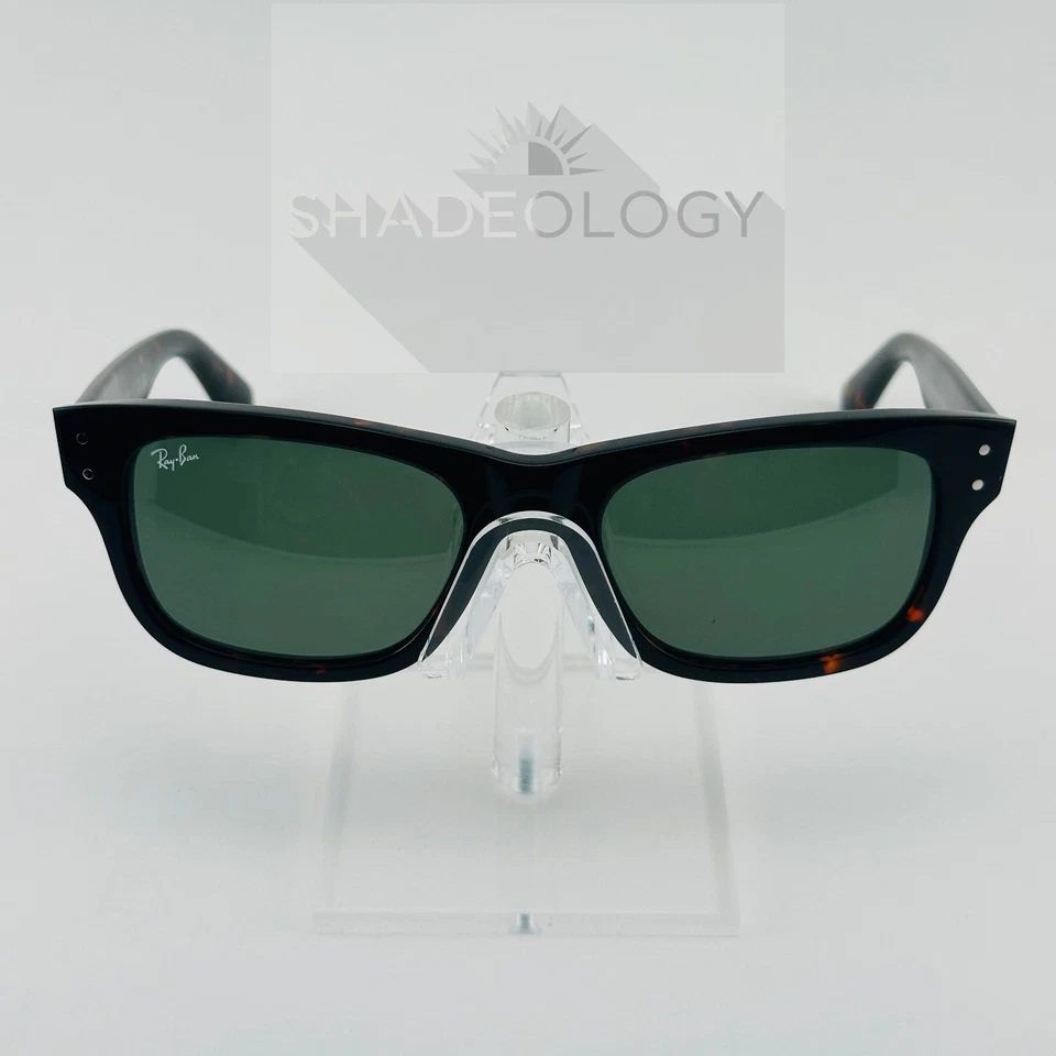 Gafas de sol Ray-Ban Mr Burbank RB2283 902/31 55-20 Havana G-15 lentes de cristal verde Foto 2 de 4