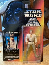 1995 STAR WARS EUROPEAN TRI LOGO POTF RED CARD LUKE SKYWALKER 3.75 FIGURE