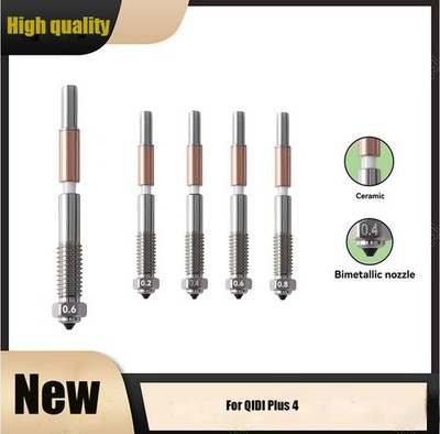 For QIDI Plus 4 Quick Removal Bimetallic Nozzle Insulation 0.2/0.4/0.6/0.8mm SDE