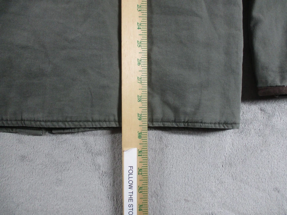 RVCA Jacket Mens L Green Full Zip Big Pockets High Neck Warm Casual GUC - Image 4 of 4