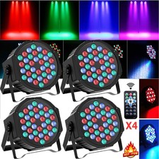4x108W RGB 36LED PAR Can Stage Light DMX Strobe Beam Wash DJ Disco Party Light