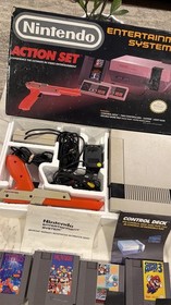 NES Action Set Console Nintendo Completo CIB Testato Super Mario Bros Duck Hunt