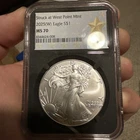 2025 (W) $1 American Silver Eagle NGC MS70 West Point Star Label Black Core