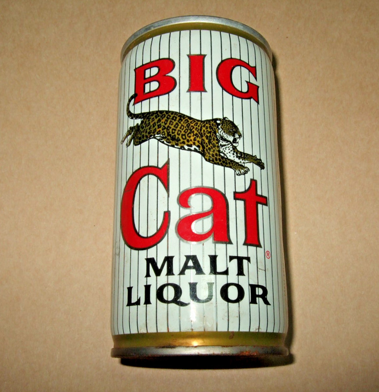 Big Cat Malt Liquor Beer Can Crimped Steel