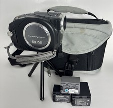 Sony Handycam DCR-DVD403 3.0 MP W/ Bag Tripod 3 Batteries No Charger Untested