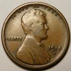 1913 S Lincoln Wheat Cent Penny VG-F  "Actual Coin Pictured"