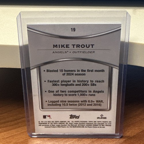 Mike Trout 2025 Topps Tribute #19 Los Angeles Angels - Picture 2 of 2