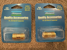  Lot of 2 Shakespeare  PL-258-G Gold Plated Brass Fishing Barrel Connector New
