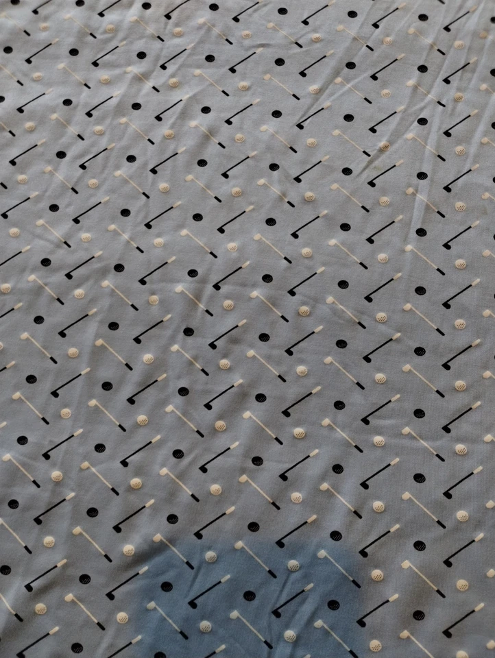 Kenneth Cole Shirt Mens 3XL XXXL Blue All Over Print AOP Golf Club & Ball Polo - Image 2 of 4