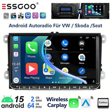 Android 15 Autoradio Apple Carplay GPS NAVI RDS Für VW Golf 5 6 Plus Touran Polo