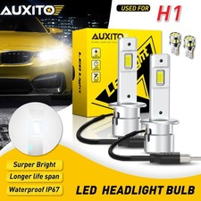 2pcs AUXITO H1 LED Headlight Globe 12V 200W 42000Lm LED Fog Light Bulbs Free T10