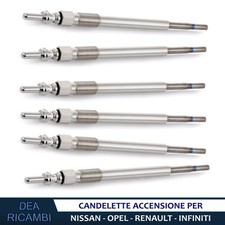 6x Glühkerzen Für NISSAN PATHFINDER III (R51) 3.0 dCi Kw 170 2010- CD3164