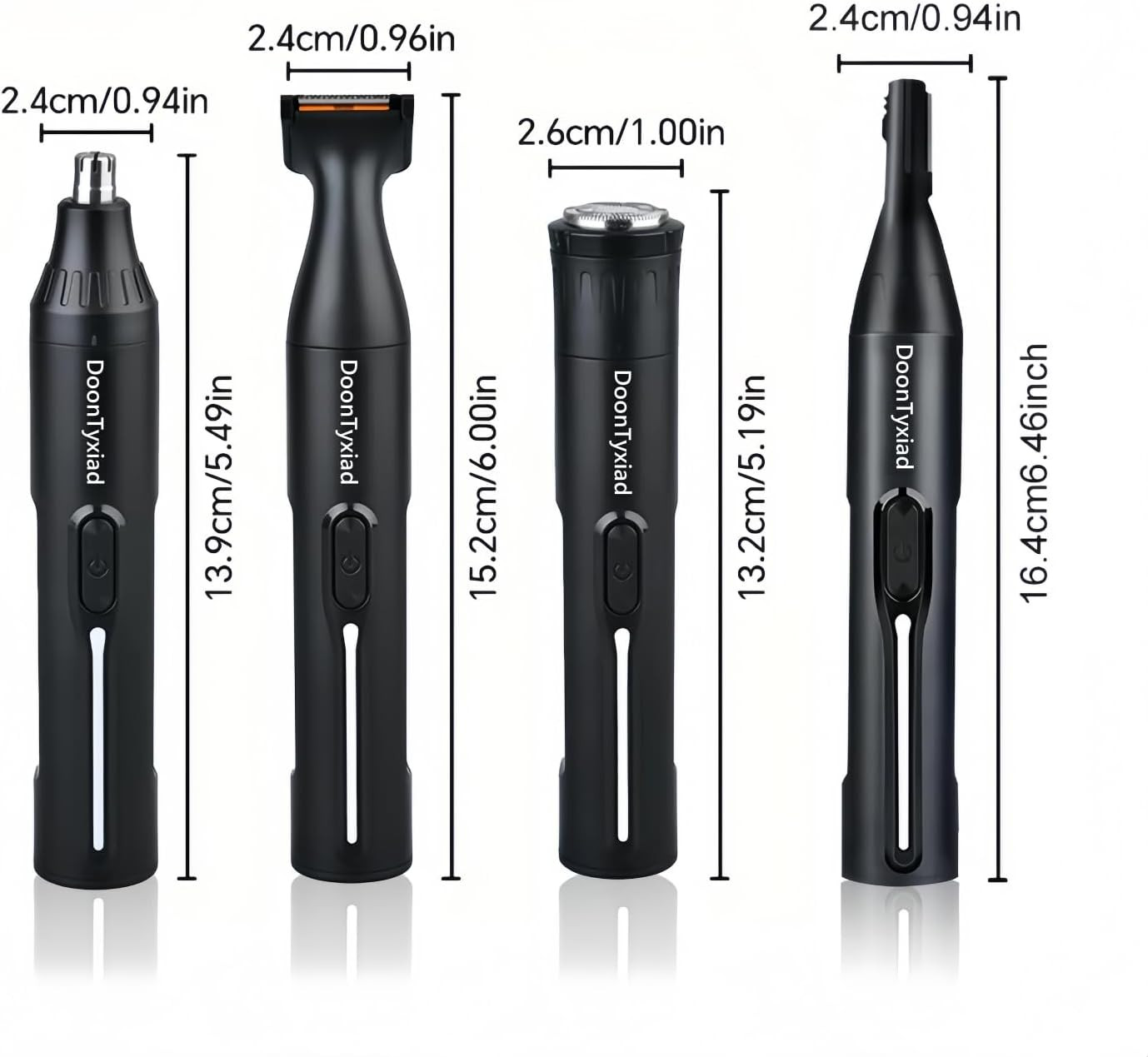 Rechargeable Ear and Nose Hair Trimmer, 4-in-1 Professional Painless Eyebrow & F