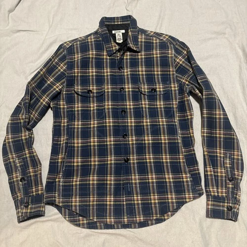 Hiroshi Kato The Anvil Shirt Jacket Size Large Plaid Blue Yellow - product listing photo