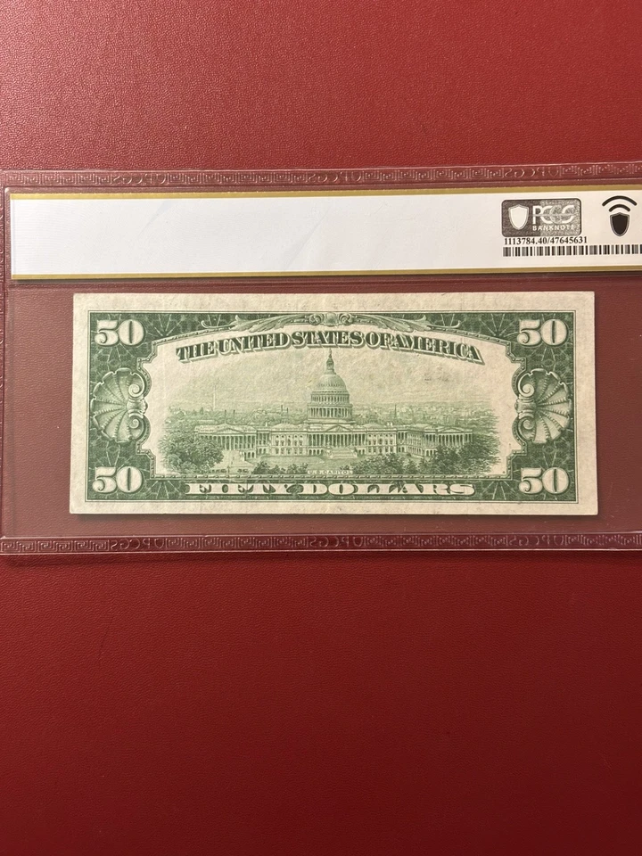 $50 1928 Federal Reserve Note PCGS 40 - Image 2 of 2