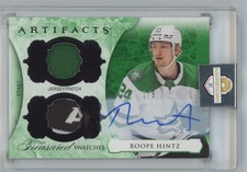 2023-24 UD Artifacts Treasured Swatch Auto jersey/patch 1/5 Roope Hintz Dallas