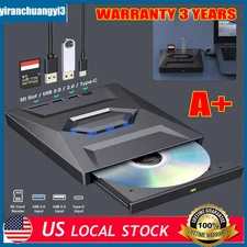 External CD DVD Drive USB 3.0 Writer Burner Player for PC Laptop Windows 11 10