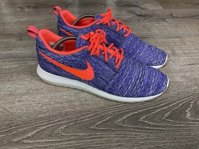 Nike Flyknit Rosherun Persian Violet Hot Lava 677243-500 Men s Size 10 Shoes