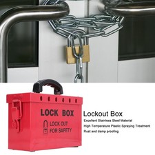 Lockout Tagout Box Safety 13 Guage Lockout Tagout Group Lock Box For OSHA
