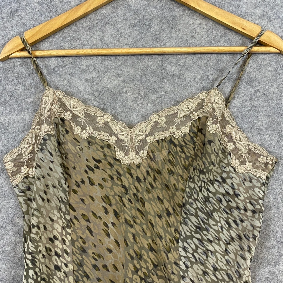 Vestido sin Mangas Victoria's Secret Estampado Animal Leopardo Encaje Cami Camisón Mediano Foto 2 de 4