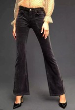 Pilcro Anthropologie OB2059772 Women Size 27 The Icon Black Corduroy Flare Pants
