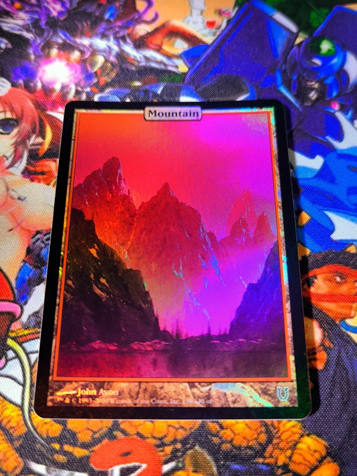 MTG Mountain 🇬🇧 Nm Legendary John Avon Full-Art Basics FOIL Unhinged 2004 OG - Bild 2 von 4