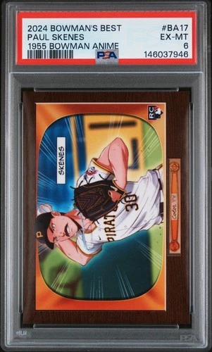 146037946 Paul Skenes 2024 Bowman's Best #BA-17 1955 Anime Rookie RC PSA 6