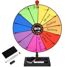 18-inch Tabletop Prize Wheel, Prize Wheel Spinner with Stand  Storage Base, ...