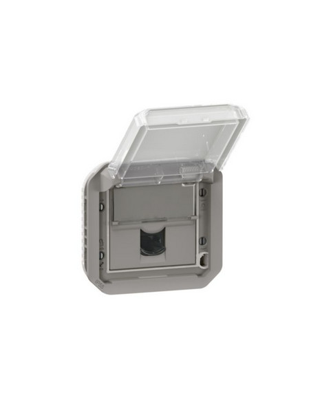 Prise RJ45 Legrand Plexo 6A STP gris composable prise ethernet étanche garage atelier