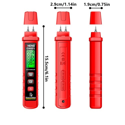 Digital Moisture Damp Detector Humidity Tester Wood Wall Concrete LCD Meter 1PC - Picture 2 of 15