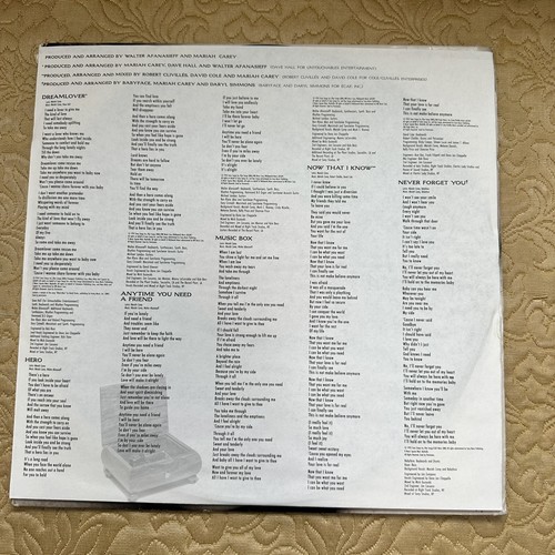 Mariah Carey Music Box 1st Press Black Vinyl 2XLP Vinyl - Picture 5 of 7