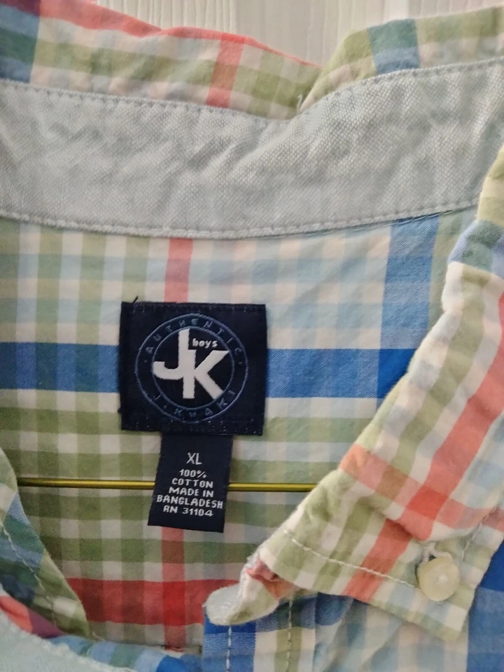 J Khaki Boys Long Sleeve Plaid Shirt Extra Large - Image 3 of 4
