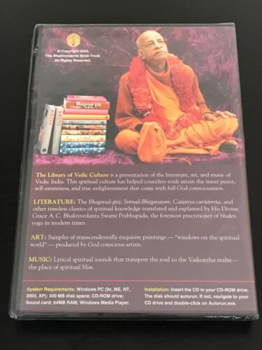 SEALED Library Vedic Culture Literature Art Music Bhakti Krishna India PC CD-ROM - Picture 2 of 6