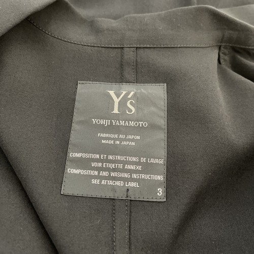 Y'S YOHJI YAMAMOTO MAXI Black Coat Dress Wool Blend Size JAPAN 3, USA 0 - Picture 11 of 12