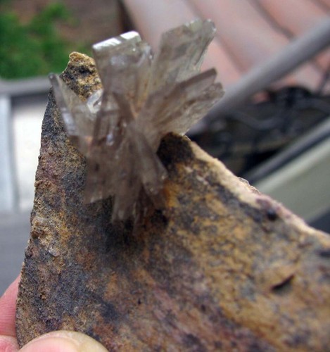 BARYT DURCHSICHTIGE FEINE KRISTALLCLUSTER auf MATRIX aus PERU............CERRO WAYRIHUM - Bild 12 von 12