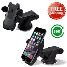 Universal 360° Mount Holder Car Stand Windshield For Mobile Cell Phone GPS US