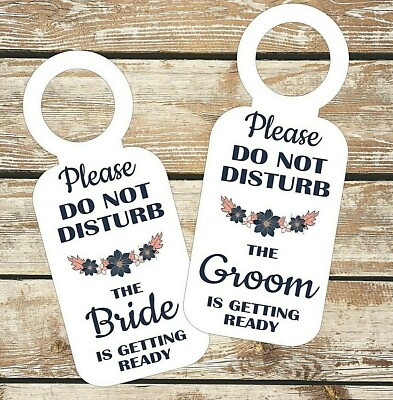 Personalisierter Türhänger Nicht stören Schild Hochzeitstag für Braut
