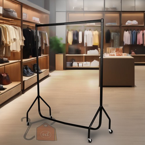 HEAVY DUTY GARMENT RAIL, CLOTHES RACK, COVER HOME SHOP RAIL 3ft 4ft 5ft 6ft - Picture 9 of 23