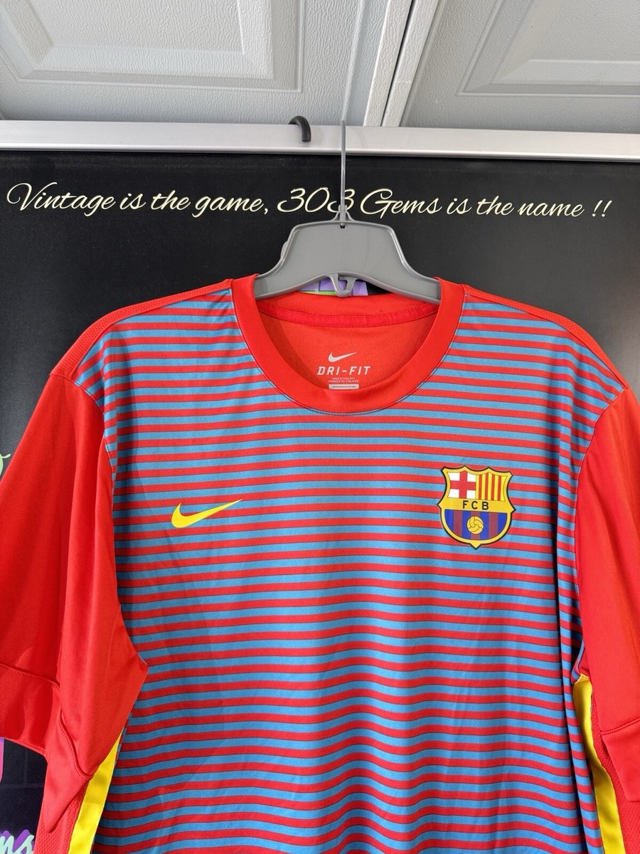 Authentic Nike FC Barcelona FCB Football Soccer Training Jersey