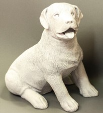 Unpainted Labrador Dog Memorial Sculpture Pet Keepsake Grave Decor Garden Figure