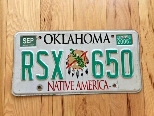 Oklahoma Native American License Plate