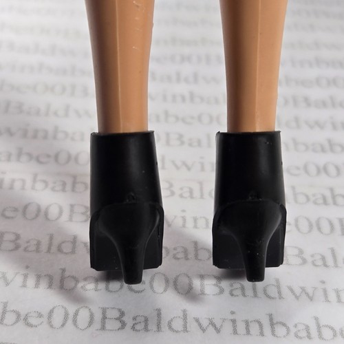 SHOES (I2)~ 11.5" 1/6 DOLL JASON WU PAPARAZZI PYTHONG BLACK ANKLE BOOTS BOOTIES - Picture 5 of 6