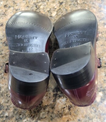John Fluevog Red Burgundy Brogue Detail Double Monk Strap  display picture 1