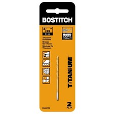 Bostitch Titanium Drill Bits, 3/32" 2.4mm, 2 Pack, BSA16TM, Wood & PVC