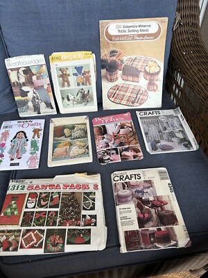 lot of 9 vintage CRAFT patterns. simplicity, mcalls. see pics. (42, c10)