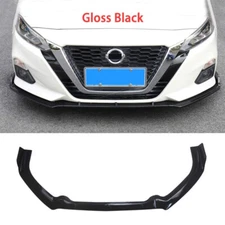 FOR 2019-2022 NISSAN ALTIMA JDM GLOSSY BLACK FRONT BUMPER LIP SPOILER SPLITTER